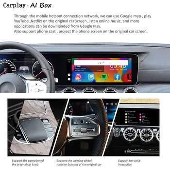 Carplay Box Usb Android Auto Systému, Nová Verze 4+32G Pro Audi Benz multimediální přehrávač, Bezdrátové Zrcadlo Carplay Ai Box Video