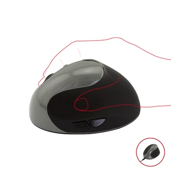 CHYI Ergonomic Wireless Mouse Dobíjecí Vertikální Počítačové Myši, Bezdrátová, 5 Tlačítek, USB Optická Myš S Myš Podložka Pro Notebook
