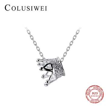 Colusiwei Vysoce Kvalitní 925 Sterling Silver Luxusní Korunu Ženské Náhrdelníky Přívěsek pro Ženy Stříbrná Svatba Prohlášení Šperky