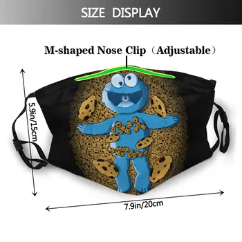 Cookie Monster American Cookie Opakovaně Úst Maska na Obličej Prachu ochranný Kryt Respirátor Muflové Masky s Filtry