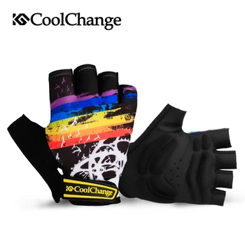 Coolchange Cyklistické Rukavice Half Finger Muži Ženy Letní MTB Bike Rukavice Prodyšné Nárazuvzdorný Silniční Horské Kolo Rukavice
