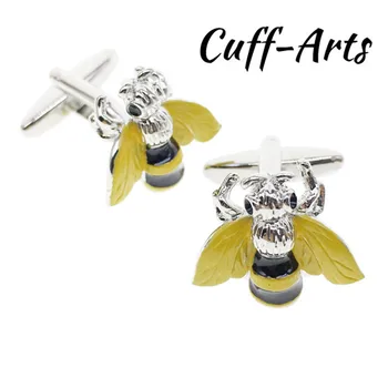Cuffarts Žlutý Včelí Manžetové Knoflíčky Muži, Roztomilé Jemné Manžetové Knoflíky Luxusní Malé Mosazné Manžetové Knoflíčky Šperky Dárek Pro Muže C10054