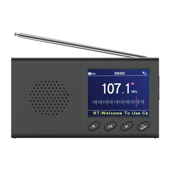 DAB Rádio s 2,4 Palcový Barevný LCD Sn Dobíjecí Kapesní Digitální FM, DAB-Přehrávač Digitální Tuner Vysílání