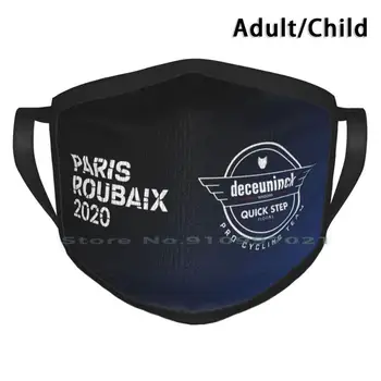 Deceuninck Quick Step - Paříž Roubaix 2020 Prát Opakovaně V Ústech Masku S Filtry Pro Dítě, Dospělého Paříž Francie Roubaix