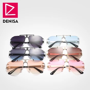 DENISA Luxusní Značky Cool Pánské sluneční Brýle 2019 Nové Trendy Šedá Modrá Vrtaných Sluneční Brýle, Ženy, UV400 Odstíny gafas de sol G23010