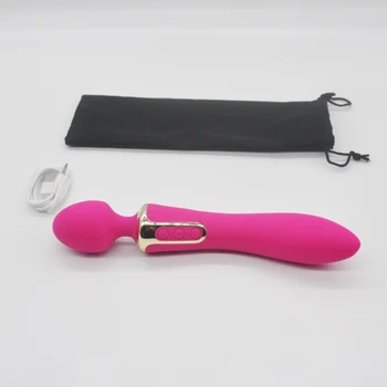 Dildo Vibrátor Dvojitá Hlava Double Shock Klitoris Stimulace Lesbičky Masturbace Bradavky, Vaginální Masáž, Sexuální Hračky Pro Ženy