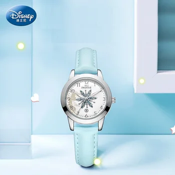 Disney Původní Frozen Elsa Princezna Minnie Mouse Cartoon Gir Quartz Bling Sníh Kalendář Dial Ležérní Náramkové Hodinky Nový Dárek Hodiny