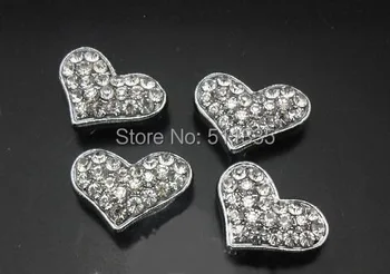 DIY Příslušenství 100ks/mnoho 10mm plné kamínky snímek srdce kouzlo módní šperky