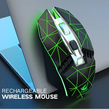 Dobíjecí X5 Bezdrátový Tichý LED Podsvícením USB Optická Ergonomická profesionální Herní Myš bezdrátová herní myš pro počítač