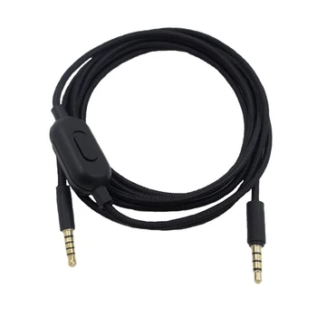 Domácí Univerzální Herní Headset Audio Kabel, Přenosné Kanceláře Ovládání Hlasitosti S Mute Funkce Pletená Pro GPRO X G233 G433