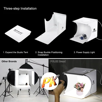 Duální Světlo Lightbox Mini 40Pcs LED Světlo Pokoj foliding Fotografie Osvětlení Softbox Stan Pozadí Cube USB Photo Studio Light