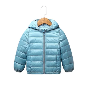 Dětské bavlněné vycpané sako nové zimní oblečení, chlapci a Dívky s Kapucí, teplou bundu baby barevné světlé face péřová bunda