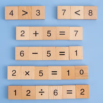 Dřevěné Hračky, Montessori Matematika Matematika Hračky, Sčítání odčítání násobení divize Počítat, učení, vzdělávání, děti, hračky