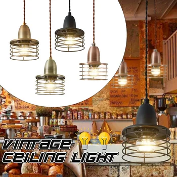 E27 Vintage Přívěsek Světlo Loft Rusko Závěsná Lampa Retro Závěsné Svítidlo Stínítko Pro Kuchyň Jídelna Ložnice Domácí Osvětlení