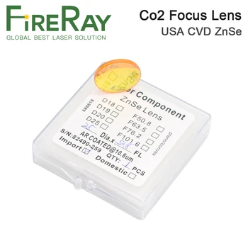 FireRay Objektiv USA CVD ZnSe Průměr 12 15 18 19.05 20 FL 38.1 50.8 63.5 76.2 101.6 127 mm pro CO2 Laserové Gravírování Řezací Stroj