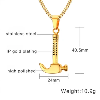 FXM HN6 z nerezové oceli náhrdelník hot prodej kvalitní svobodné ženy 40mm Kladivo ženy šperky dárek