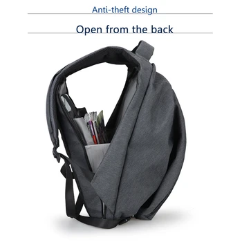 FYUZE Nylon Nepromokavá Cestovní Batohy Muži Sport Bag 15.6 palcový notebook USB Nabíjení Chlapci Školní Taška Anti zloděj Mužského