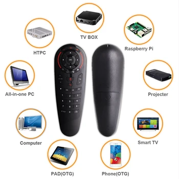 G30S 2.4 G Bezdrátové Dálkové Ovládání Voice Air Mouse 33 Klíče, IR Učení Gyro Sensing Smart Remote pro Herní Android Tv Box