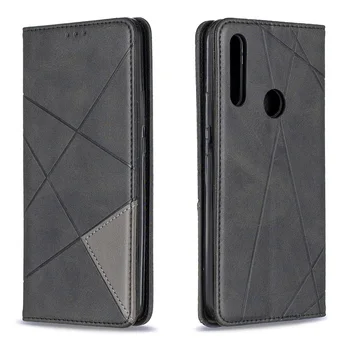 Geometrické Kůže Telefon Případě Peněženka Kryt Pro Huawei Honor 9X 10 Lite 10i 9X 8S 8A 7C 7A Y7 20S Stojan Případ
