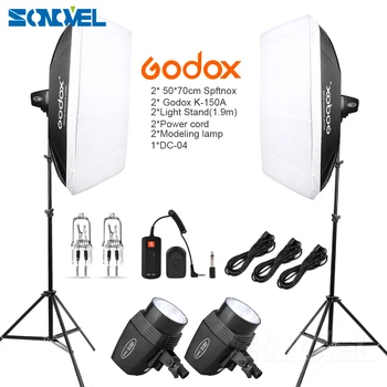 Godox K150A 300Ws 300W 2*150Ws Studio Strobe Pokoj Photo Studio Fotografování Osvětlení s Softbox DC-04 flash Trigger Kit