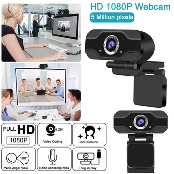 HD 1080P Webcam Počítač PC WebCamera Pro on-Line Studium Živé Vysílání Video Volání Konference Práce S Mikrofonem Kamery
