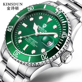 Horké Nové pánské luxusní módní klasické KIMSDUN quartz hodinky vodotěsné zobrazení data z nerezové oceli vysoce kvalitní podnikání Relogio