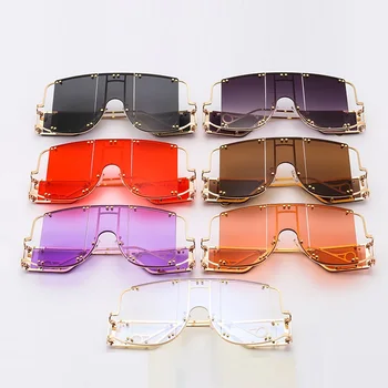 Horké Super Hvězdičkový Luxusní Nadrozměrných sluneční Brýle, Ženy Značky Elegantní Dámské Sluneční Brýle Celebrity Ženy Fialové Brýle Odstíny UV400