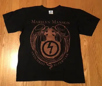 HOT VZÁCNÉ Marilyn Manson Vintage Antichrist Superstar Tričko nové Dotisk Bavlněné Tričko Módní Tričko top tee
