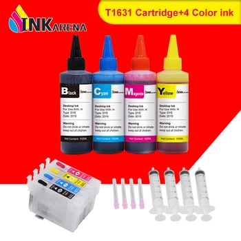 INKARENA 4 Láhve Inkoustu + T1631 T1621 Tiskárny Dye Ink Cartridge Pro Epson 16XL 16 T16XL pracovní Síly WF2630WF WF2750DWF WF2760DWF