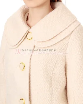 Japonsko L*Z, LISA Double-layer panenka límec, vlněné rukávy, husté a krátké sako vlněné směsi kabát