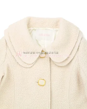 Japonsko L*Z, LISA Double-layer panenka límec, vlněné rukávy, husté a krátké sako vlněné směsi kabát