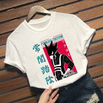 Japonské Anime Můj Hrdina Academia Unisex Tričko Krátký Rukáv Harajuku Fumikage Tokoyami Tees Muži Oblečení