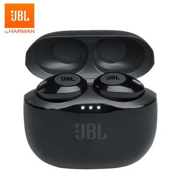 JBL NALADIT 120TWS Pravda Bezdrátová Bluetooth Sluchátka T120TWS Stereo Sluchátka Bass Zvuk, Sluchátka, Sluchátka s Mic Nabíjení Případ