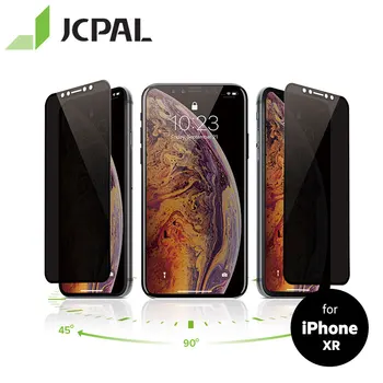 JCPAL Konzervátor tónovaná Skla Screen Protector pro iPhone XR Plný Kryt, Fólie na Ochranu Proti Vykukující Tvrzené Sklo 9H 54295