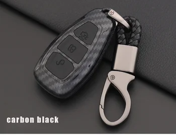 Jingyuqin 3B Uhlíkových Vláken Silikonový Klíč Kryt Pro ford Fiesta Focus Mondeo, C-Max, B-Max, Kuga Smart Klíč