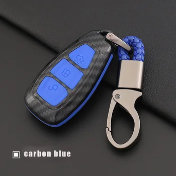 Jingyuqin 3B Uhlíkových Vláken Silikonový Klíč Kryt Pro ford Fiesta Focus Mondeo, C-Max, B-Max, Kuga Smart Klíč