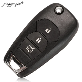Jingyuqing Nové Upravené Skládací 3 Tlačítka Dálkového Klíč Shell Fob Pro Chevrolet Cruze-2018 Flip Klíč Pouzdro Replacement