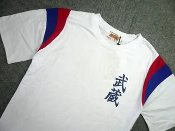 JP Anime Kapitán Tsubasa Jun Misugi Cosplay Kostým Školy Musashi s Krátkým Rukávem Pánské Jersey T-shirt