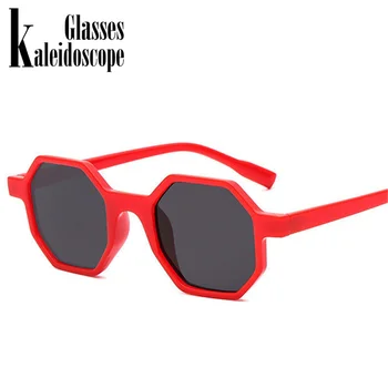 Kaleidosocpe Brýle, Ženy, Módní Sluneční Brýle Značky Návrhář Malý Rám Polygon Vícebarevná Vintage Rám Octagon Sluneční Brýle