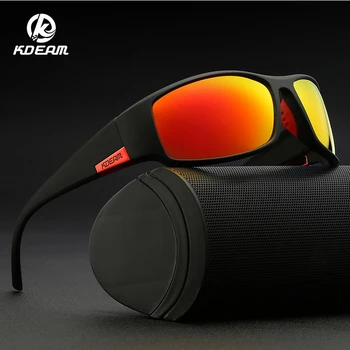 KDEAM Značka Pánské Polarizační sluneční Brýle TR90 Obdélník Povlak Řidičské Brýle Sportovní Brýle Gafas De Sol