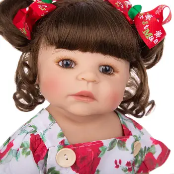 KEIUMI Krásný 55 cm Plné Tělo Silikonové Reborn Baby Doll Hračky Pro Dívky Princezna Děti Hračky Nosit Rose Romper Děti Dárek k Narozeninám