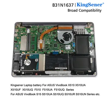 Kingsener B31N1637 C31N1637 Baterie Pro ASUS X 510 X510UA X510UF X510UQ VivoBook S15 S510UA S510UQ S510UN S510UR F510UA F510UQ