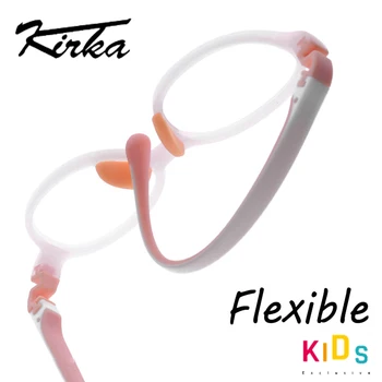 Kirka Optické Děti Brýle Rámy TR90 Pružné Dětské Silikonové Brýle, Dětské Brýlové Děti Gumové Růžové Brýle Unisex