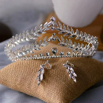 Královské Princezny Nevěsty, Čelenky, Přilby Hairbands Clear Crystal Svatební Vlasy Příslušenství