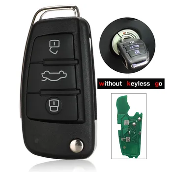 Kutery pro MQB Semi Inteligentní Vzdálené Klíče 3 Tlačítko Skládací Flip Smart Auto Klíče Fob 433Mhz pro Audi A3