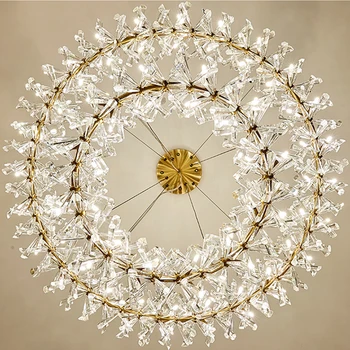 Křišťálové kroužky na lustr kuchyňské led lustr osvětlení obývacího pokoje led luxusní crystal lustre jídelna přívěsek lampy ložnice