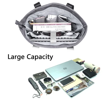 Laptop Tote Bag 15.6 Palcový Velký Kufřík s USB Nabíjecí Port, Vodu Odpuzující Ženy Lady Elegantní Kabelka pro firmy/Školy