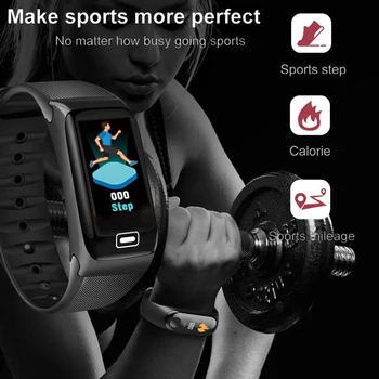 LIGE Nový Chytrý Náramek Srdeční Frekvence, Krevní Tlak, Zdraví Vodotěsné Inteligentní Hodinky, Bluetooth Hodinky Náramek Fitness Tracker +Box
