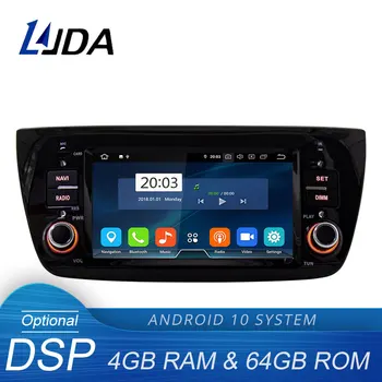 LJDA Android 10 Auto Multimediální Přehrávač Pro FIAT DOBLO 2010-2016 1 Din autorádio, GPS Navigace, Stereo 4G+64G Octa Jádra WI-fi DSP
