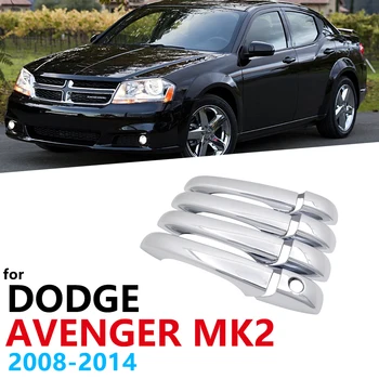 Luxusní Chromované Vnější Kliky Kryt pro Dodge Avenger, Dodge GTS 2008~Auto Příslušenství, Samolepky Nastavit Trim Cap pro 4Doors